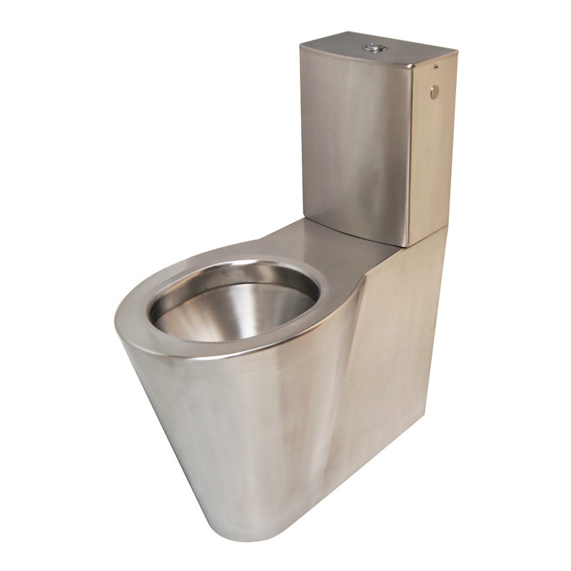 WC sur pied acier inox handicapé avec réservoir OPTIMA