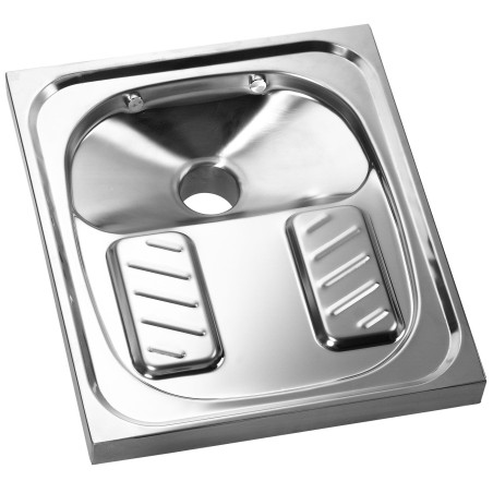 Inodoro turco de acero inoxidable para empotrar