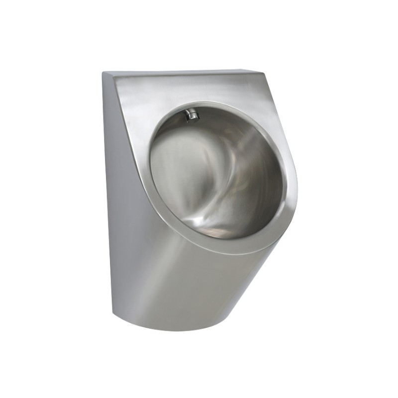 Wall mounted stainless steel and automatic flush urinal URBA vandal resistant