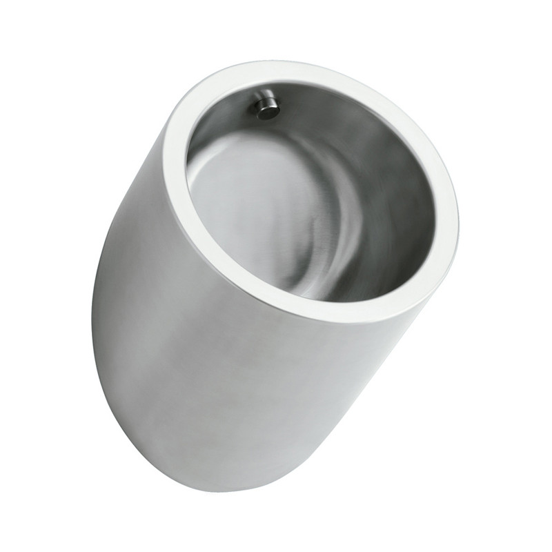 Photo Urinoir homme anti-vandalisme acier inox design cylindrique UR-01-TC