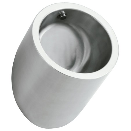 Urinoir homme anti-vandalisme acier inox design cylindrique