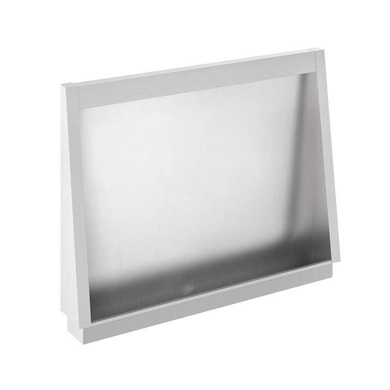 Stalle d'urinoir inox encastrée collective