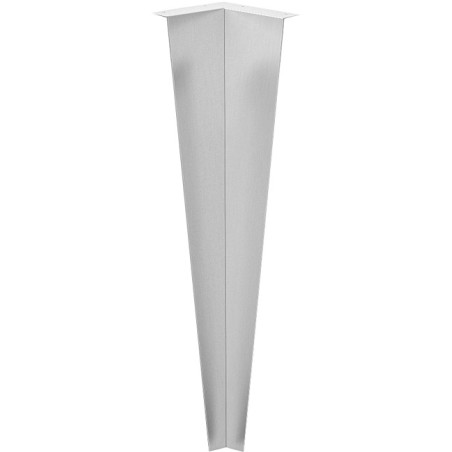 Cache-angle en inox brossé pour stalle d’urinoir encastrée au sol