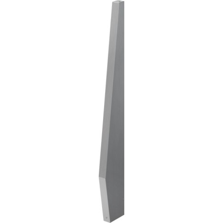 Panneau de flanc inox brossé, angle inférieur coupé, pour stalle sur pied