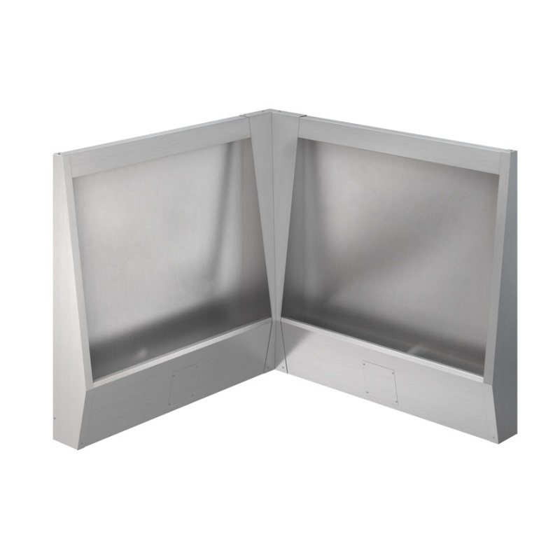 Urinal stall in stainless steel floor or mall standing