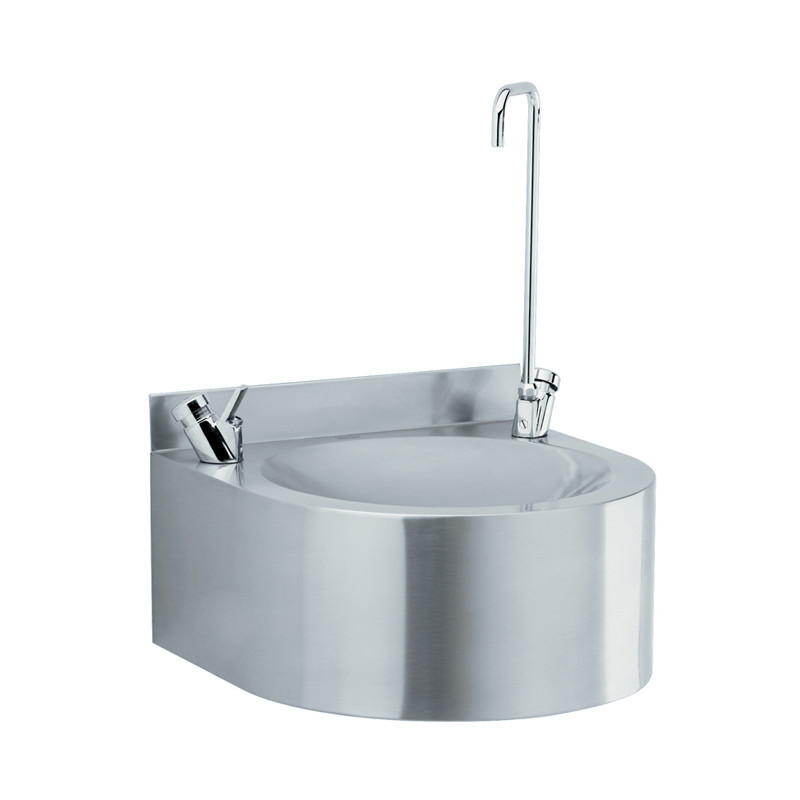 Photo Fontaine murale inox à boire avec bec haut remplissage carafe FB-005-S