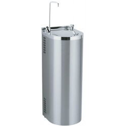 Miniature-2 Drinking fountain stainless steel on foot glass filling and carafe FP-002