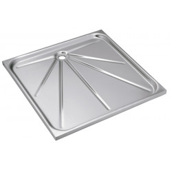 Shower tray stainless steel recessed