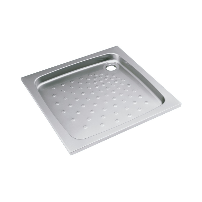 Shower tray in stainless steel  recessed and seal