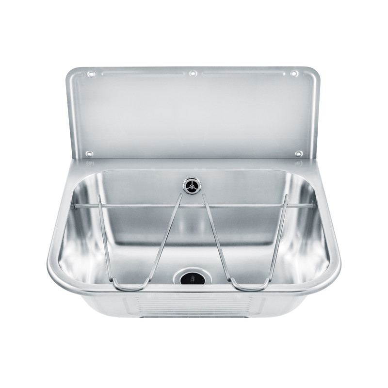 Photo Wash basin in stainless steel multi-functions with back splash B-044