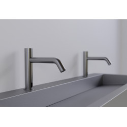 Miniature-2 Electronic and modern long spout tap EXTREME L brushed finish RES-106