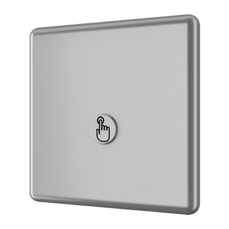 Robinet encastré de douche, plaque de commande carrée à bouton piézo tactile unique