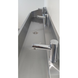 Miniature-1 Stainless steel collective washbasin with ELITE electronic taps INTER-9-60