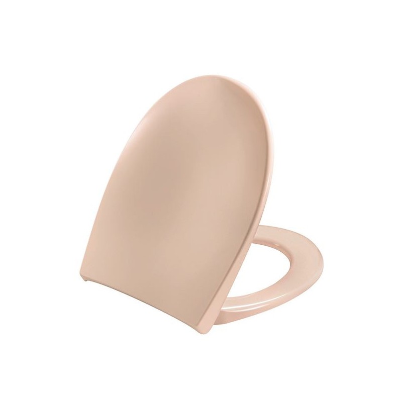 Beige toilet lid and seat