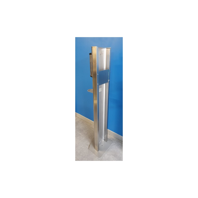 Tótem de acero inoxidable para dispensador