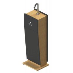 Miniature-2 Contactless hydroalcoholic gel standing dispenser on black design RES-560