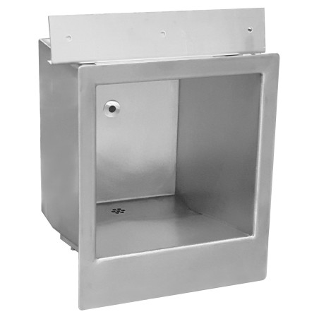 Lavabo mural encastrable antivandalisme inox automatique avec détection intégrée