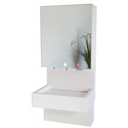 Miniature-1 Washbasin with credenza and skirt for mirror module TL-PVI600D
