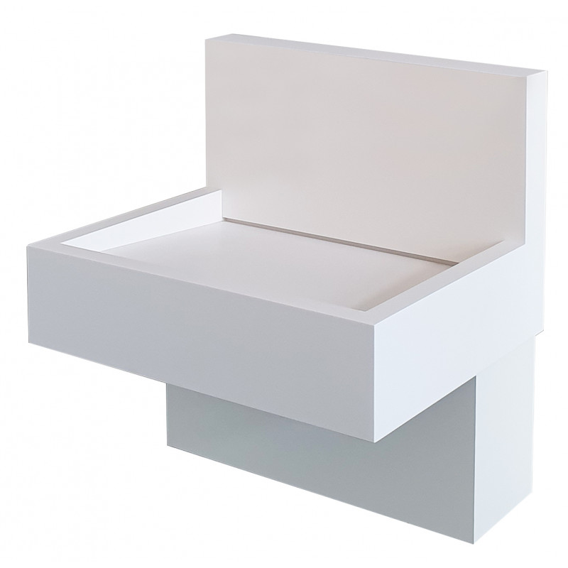 Photo Wall-mounted washbasin with resin credenza TL-PVI600D