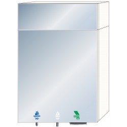Miniature-1 Meuble haut miroir 3 en 1 savon, eau et papier essuie-mains avec imposte fixe hauteur totale 1000 mm RES-850P