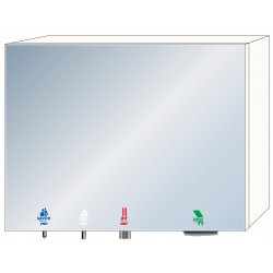 4 in 1 soap - water - air - paper mirror cabinet