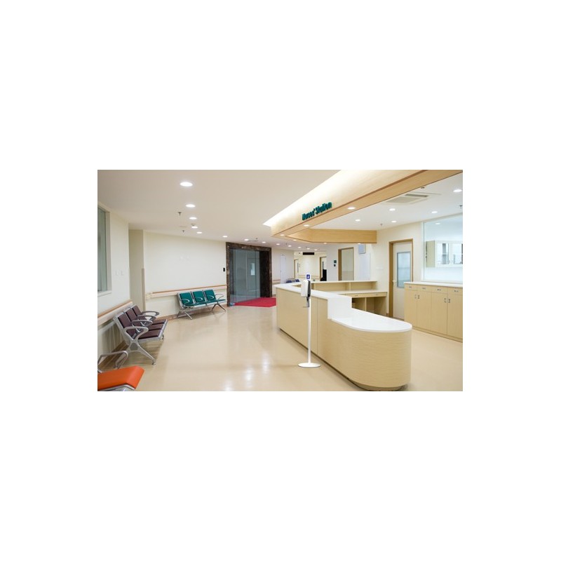 Automatic gel-hydroalcoholic dispenser stand for reception area