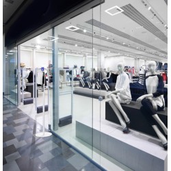 Miniature-4 Disinfectant gel dispenser on a stand for detection at the shop entrance DSV-TO