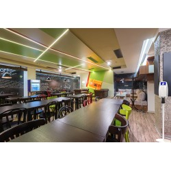 Miniature-5 Automatic hydroalcoholic gel dispenser for restaurants, bars, brasseries on totem poles DSV-TO