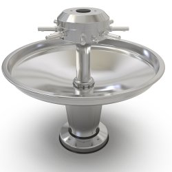 Miniature-4 Lavabo fontaine sur pied 8 robinets option Temposoft et distributeurs de savon LC-04