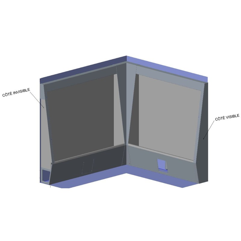 Cache latéral droit pour stalle URPX sur pied
