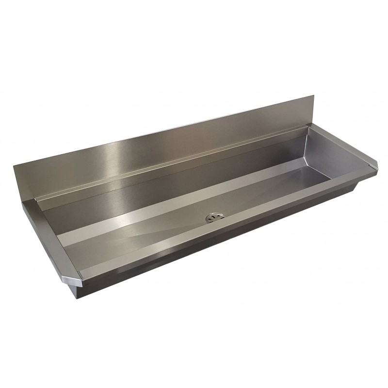 Collective stainless steel wash basin with back splash INTER-7-D ...