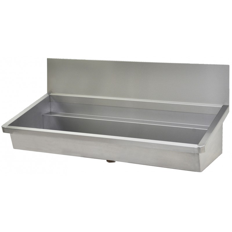 Photo Collective wash basin stainless steel industrial with credence INTER-9-60-D