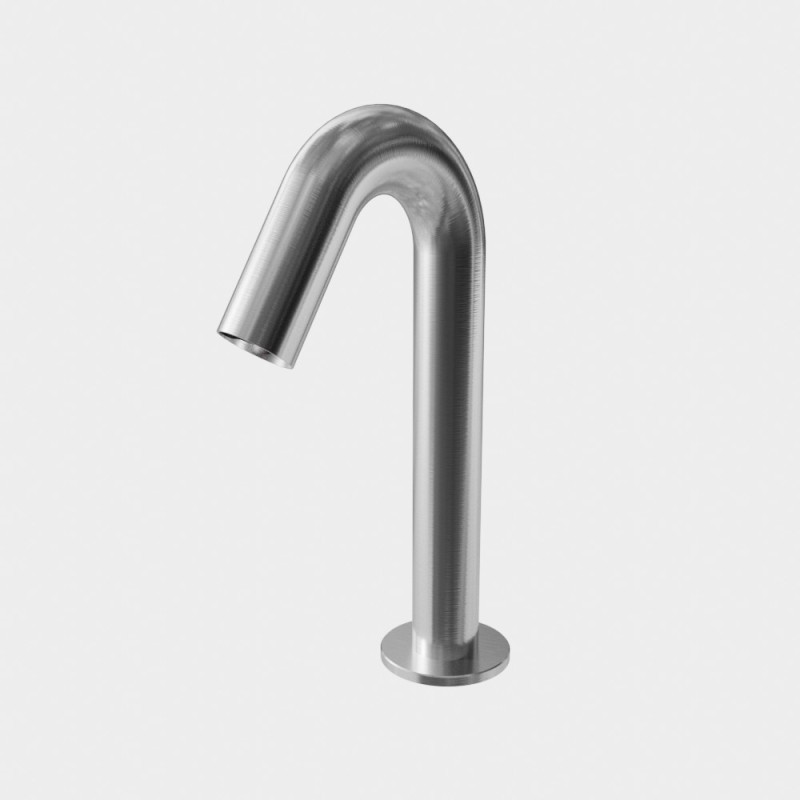 ONE automatic tap with brushed finish