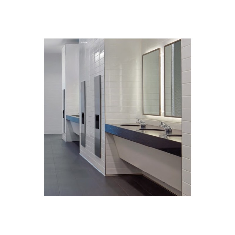 Combiné encastrable distributeur papier mains et  poubelle inox BO-3803 au design moderne et pratique