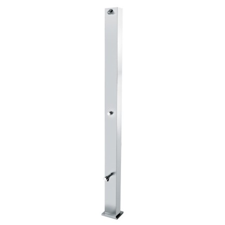 Colonne de douche inox avec lave-pieds