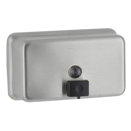 Distributeur savon mural inox horizontal pompe anticorrosion