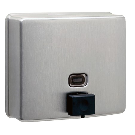 Stainless steel wall mounted liquid soap dispenser with anti-corrosion pump