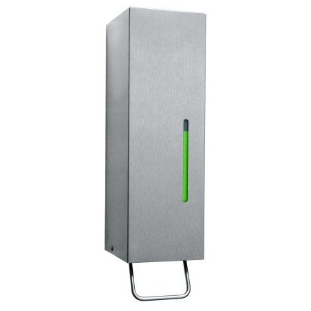 Distributeur savon mousse mural inox à levier rechargeable