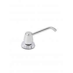 Miniature-2 Liquid soap dispenser on stainless steel lath with anti-vandalism bent spout BO-822