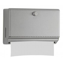 Miniature-1 Compact stainless steel wall mounted paper towel dispenser with latch - option without lock BO-2621