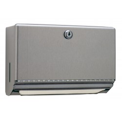 Mini hand paper towel dispenser, brushed finish stainless steel