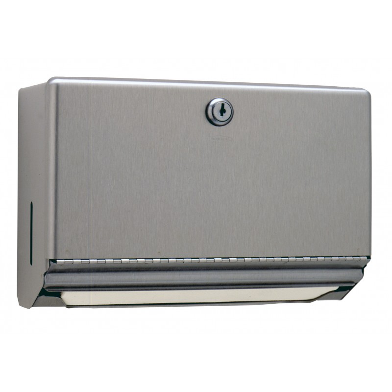 Photo Mini hand paper towel dispenser, brushed finish stainless steel BO-2621