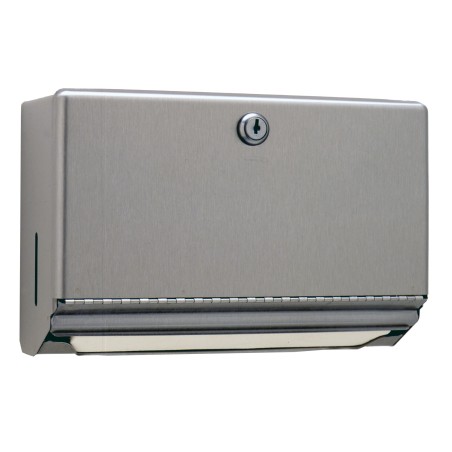 Distributeur mural inox mini essuie mains papier  avec serrure