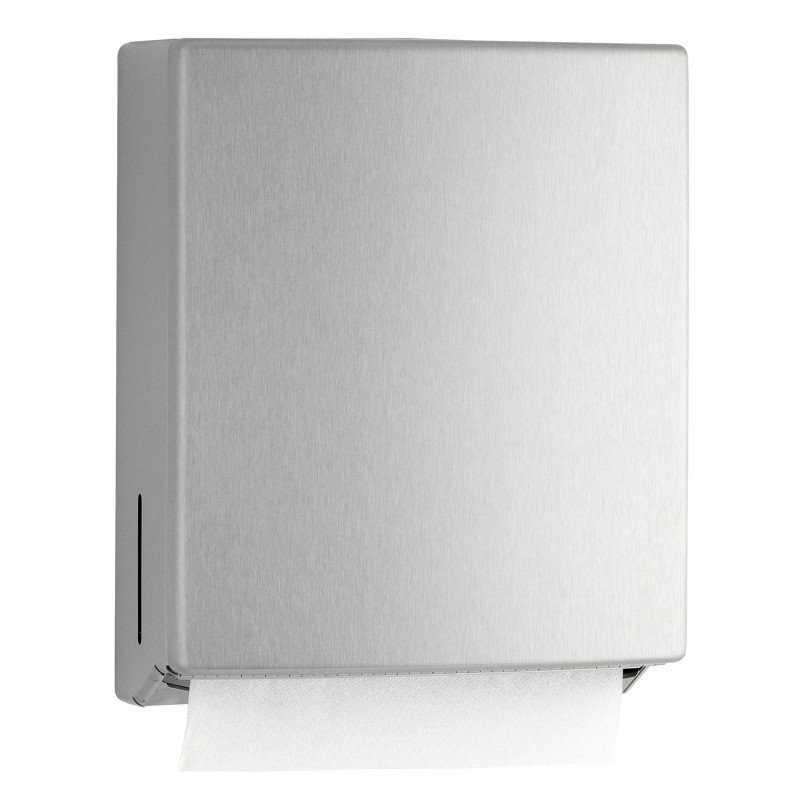 Distributeur essuie-mains mural inox distribution papier sans bourrage ou déchirure BO-4262 Photo Distributeur essuie-mains mural inox distribution papier sans bourrage ou déchirure BO-4262