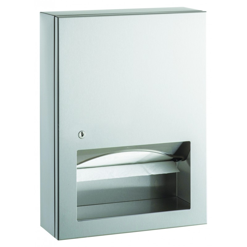 Photo Paper towel dispenser on bracket stainless steel with distribution window BO-359039