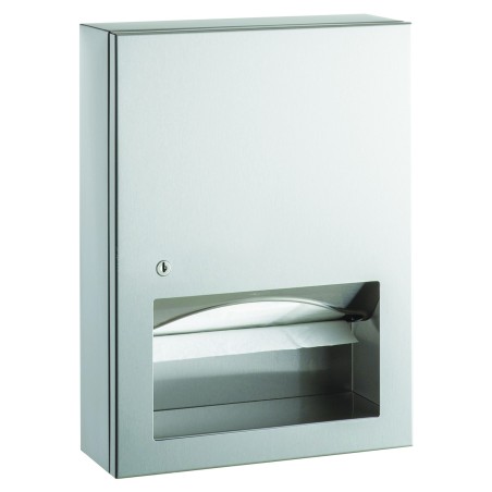 Distributeur mural feuilles essuie-mains inox avec fenêtre de distribution