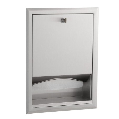 Distributeur de papier essuie-mains encastré inox brossé