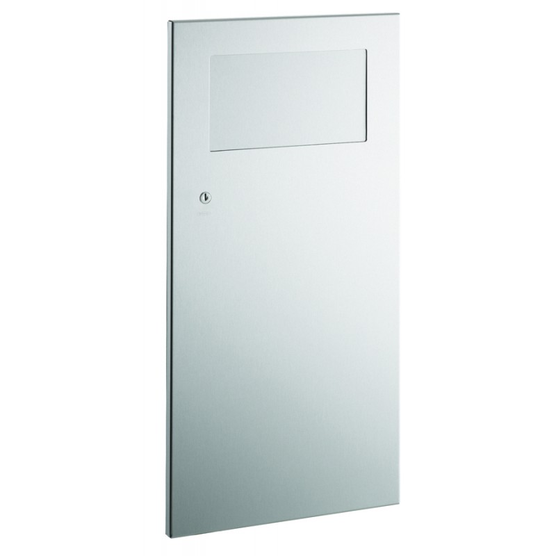 Photo Réceptacle poubelle encastré à clapet frontal métal inox BO-35633