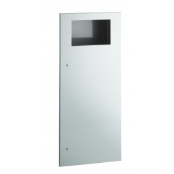 Recessed waste receptacle 45 L in stainless steel 45 L closes by key
