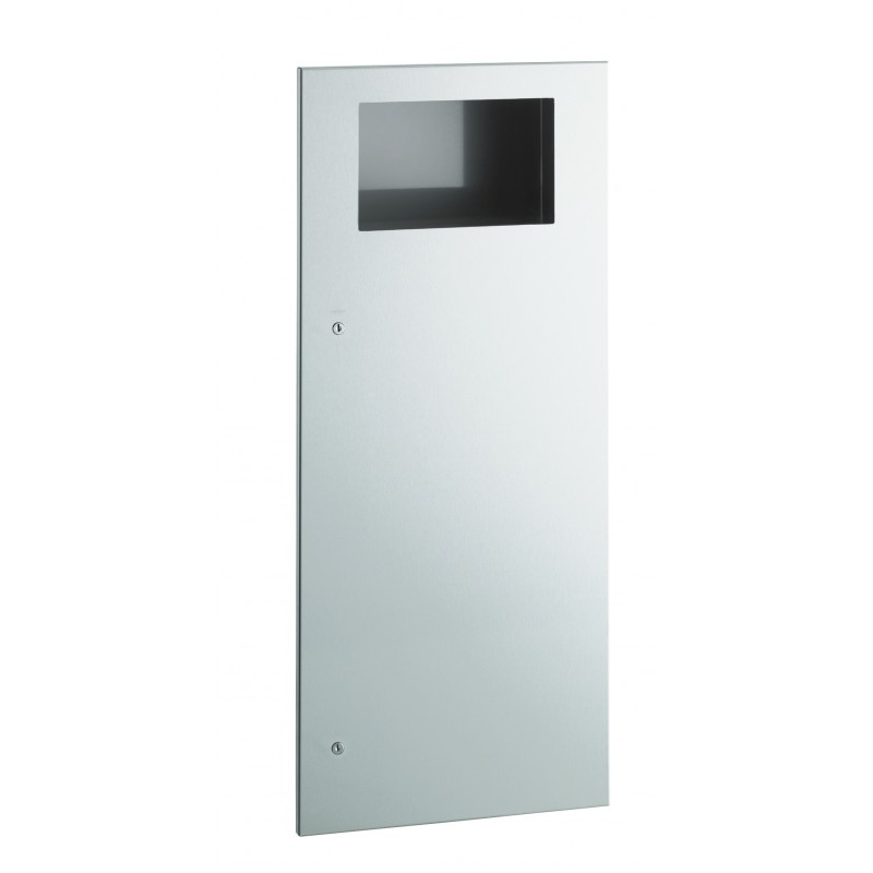 Photo Poubelle inox murale encastrée 45 L fermeture  à clé BO-35643